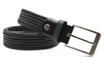 3,5 cm gevlochten elastische riem zwart 80093