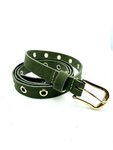 2 cm lange navy groene riem goud 20966