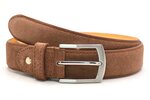 3,5 cm suède riem cognac KP35