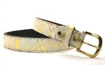 3cm dames riem wit/goud 30497