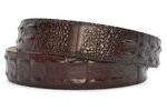 4 cm exclusieve krokodillen riem donkerbruin 008