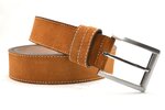 4 cm suède riem cognac 400