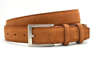 3,5 cm suède riem cognac 508tb