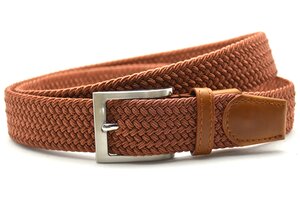 3,5 cm cognac elastische riem TBe