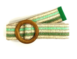 groene raffia riem rond B32705