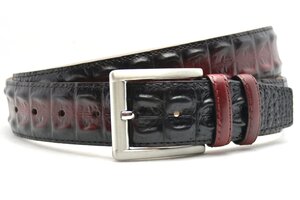 4 cm exclusieve krokodillen riem bordeaux 001