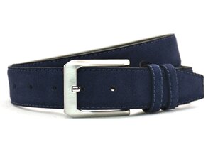 3,5 cm suède riem blauw 350Y
