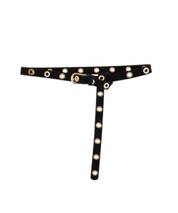 2 cm lange zwarte riem goud 20966