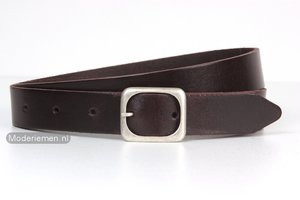 3cm donkerbruine riem - smalle bruine riem br309