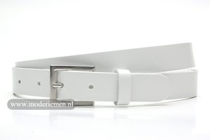 3cm witte riem - witte pantalon riem wi307