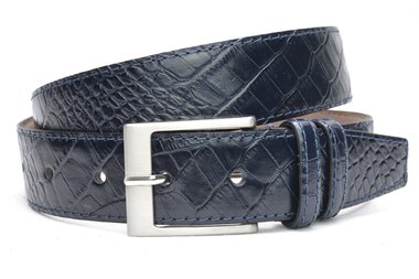 4cm blauwe riem croco 400cr