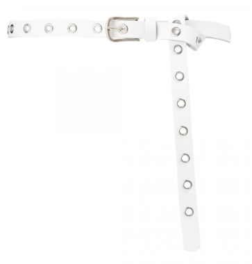 2 cm lange witte riem zilver 20938
