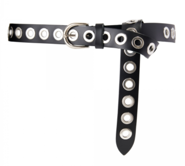 3cm lange zwarte riem zilver 30904