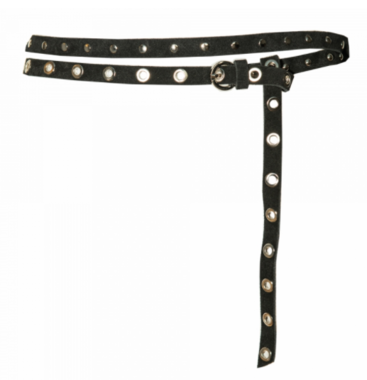 1,5cm lange dubbele zwarte riem 15233