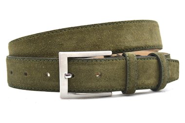 3,5 cm suède riem groen 350am