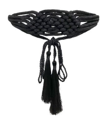 geknoopte riem zwart 18690