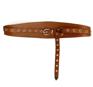 8 cm knoopriem cognac 2461