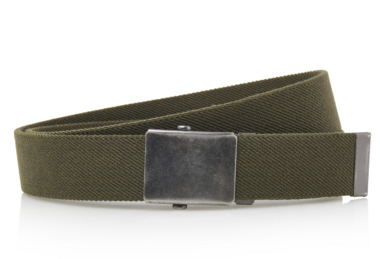3,5 cm elastische canvas riem groen
