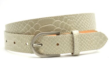 3cm dames riem kroko ecru 30948