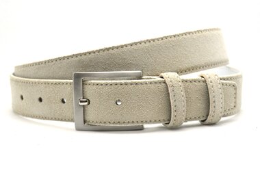 3,5cm pantalon riem ecru suède 351