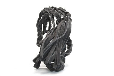 gevlochten riem grijs 800050