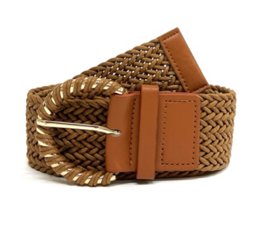 gevlochten riem cognac SA2559