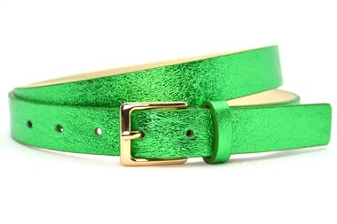 3cm dames riem groen metallic 30972