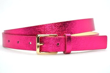 3cm dames riem fuchsia metallic 30972