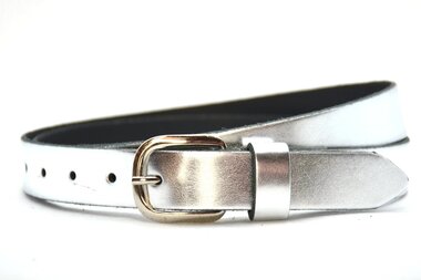 2,5 cm smalle zilveren riem 25455 zilver