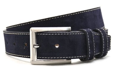 4 cm suède riem blauw 400