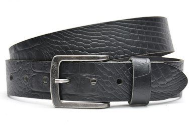 4 cm zwarte jeans riem 64062