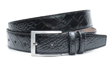 3,5 cm zwarte riem croco 350cr