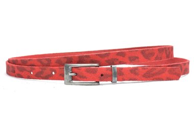 1,5cm smalle riem panter rood 435